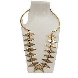 J. Crew Clear Rhinestone Diamond Shape Collar Link Necklace, 20" Long L833